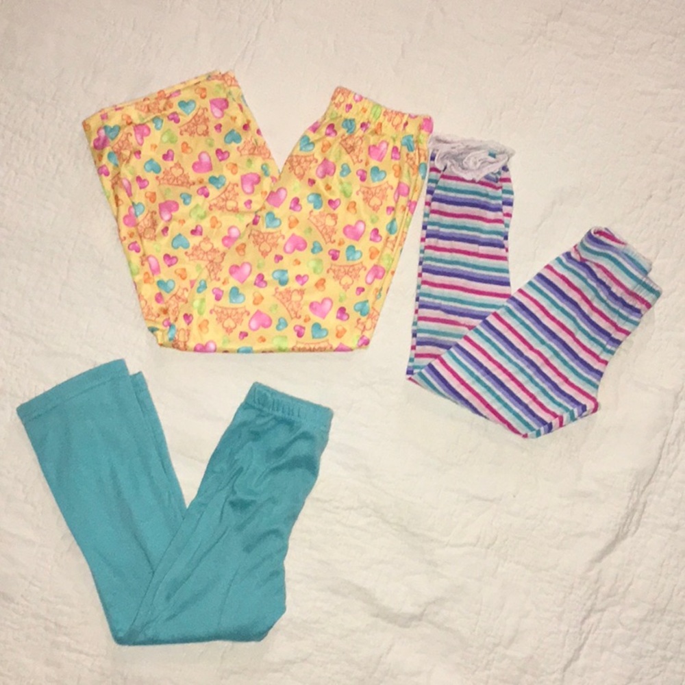 Little girls sz 4t bundle of 3 pj pants